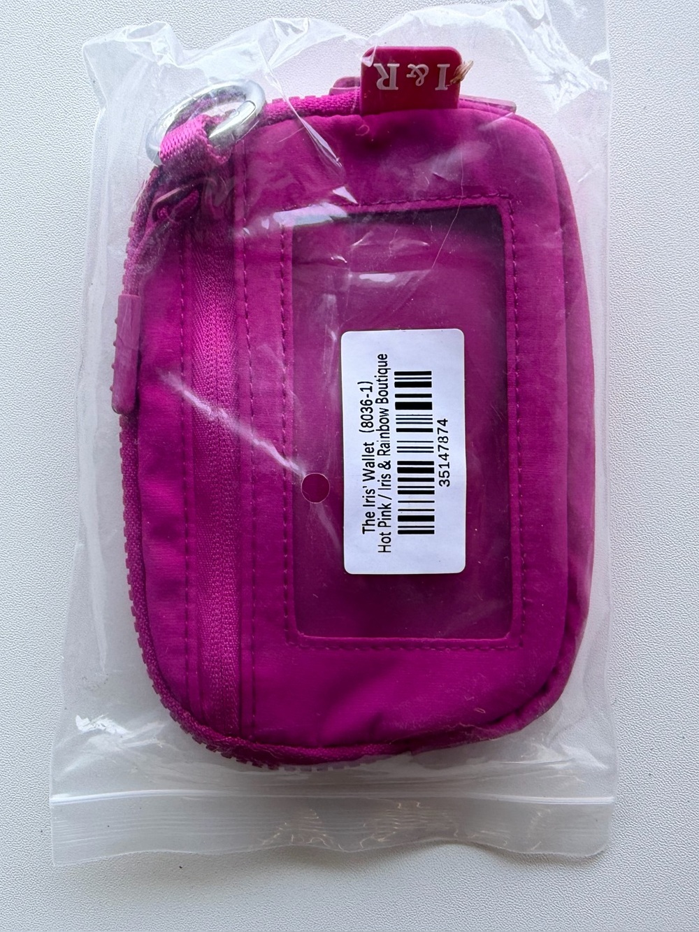 Hot Pink Phone Wallet Pouch with Clear ID Window - Unbranded